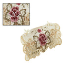 Embroidered Handmade Rose Bud Cutwork Polyester Tissue Box Cover
