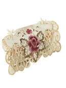 Embroidered Handmade Rose Bud Cutwork Polyester Tissue Box Cover