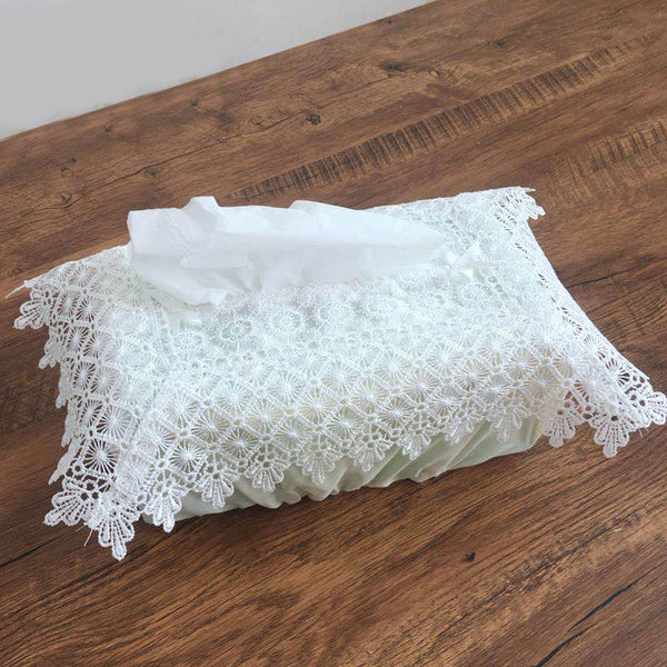 Embroidered Christmas Holiday Decor Polyester Fabric Tissue Box Cover Hot Best