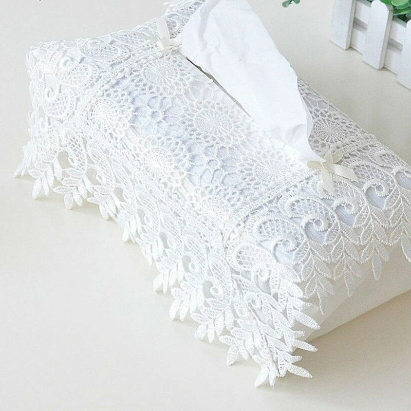 Embroidered Christmas Holiday Decor Polyester Fabric Tissue Box Cover Hot Best
