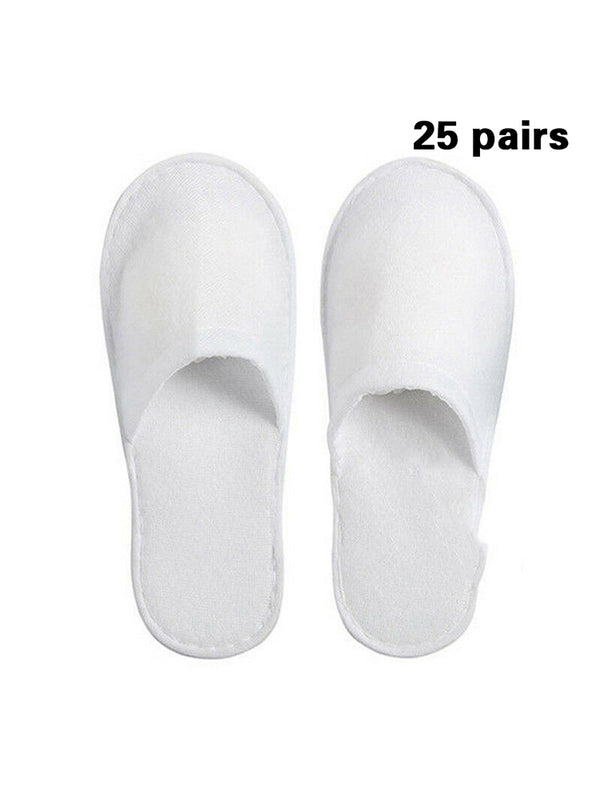 25 Pair Hotel Travel Spa Disposable Slippers Home Guest Slippers Unisex Portable