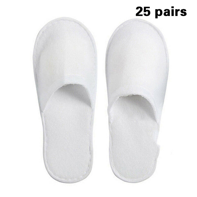 White 25pair/lot Breathable Disposable Slippers SPA Slippers Hotel Slippers