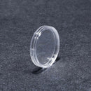 100Pcs 27mm Clear Round Plastic Coin Capsule Container Box Holder Case Port able