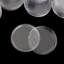 100 Pieces Clear Round Plastic Coin Capsule Container Storage Box Display Cases