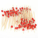 100Pcs heart-shaped Drink Stirring Sticks Food Dessert Picks Fruit New G o o d