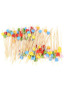 100 pcs Heart Shaped Bamboo Fruit Fork Toothpick Dessert Food Picks Stick Best