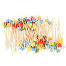 100 pcs Heart Shaped Bamboo Fruit Fork Toothpick Dessert Food Picks Stick Best