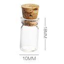 50x Clear Mini Small Shell Stopper Glass Vial Wishing Drift Bottle Container Bot