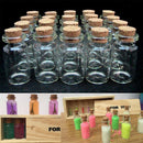 50x Clear Mini Small Shell Stopper Glass Vial Wishing Drift Bottle Container Bot