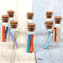50x Clear Mini Small Shell Stopper Glass Vial Wishing Drift Bottle Container Bot