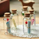 50x Clear Mini Small Shell Stopper Glass Vial Wishing Drift Bottle Container Bot