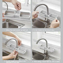 Storage Organizer for Kitchen Sink Faucet Sponge Soap Cloth Gray 4. 1inch