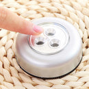 LED Closet Lights Under Cabinet Wireless Puck Touch Sensor Night Light Remote *4