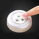 LED Closet Lights Under Cabinet Wireless Puck Touch Sensor Night Light Remote *4
