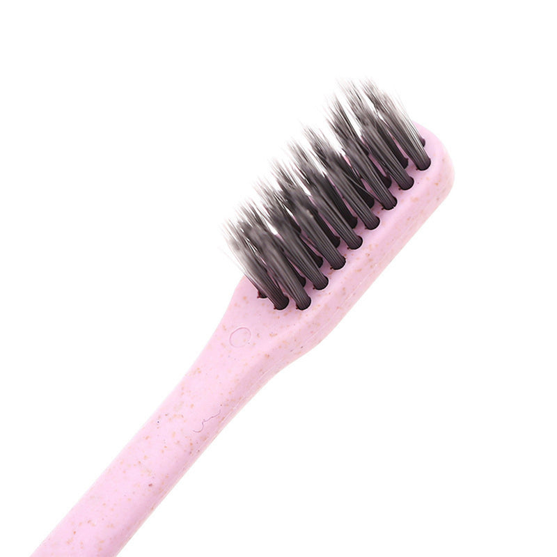 Soft Bamboo Charcoal Toothbrush Oral Dental Clean Wheat Straw Teeth Brush 20pcs