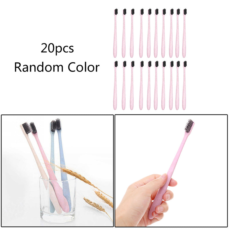 Toothbrushes Wheat Straw Health Deep Clean Soft Bamboo Charcoal Toothbrush