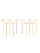 10pcs Mini Diy Solid Wood Decorative Hammer Easy To Use Kid's Toys