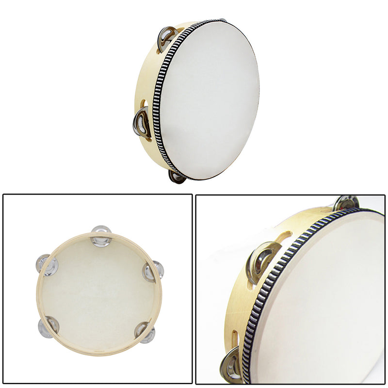 Wooden Radiant Tambourine Handbell Hand Drum with Double High Quality