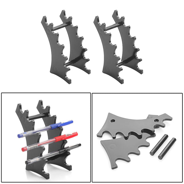 Makeup Brush Eyeshadow Pencil Pen Clear Acrylic Display Stand 6Rooms Hold Hot 2x