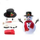 Wooden Christmas Snowman Dress Up Set Accessories Family Suits Kit Decor
