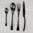 4 x Black Cutlery Set for Modern Forks Spoons Knives Portable Use Best