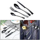 4 Pieces Black Cutlery Set for Modern Forks Spoons Knives Portable Use