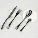 4 x Black Cutlery Set for Modern Forks Spoons Knives Portable Use Best