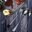 4 x Black Cutlery Set for Modern Forks Spoons Knives Portable Use Best