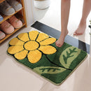 Kitchen Bathroom Sunflowers Retro Board 40*60cm Floor Non-Slip Bath Door Mat Rug