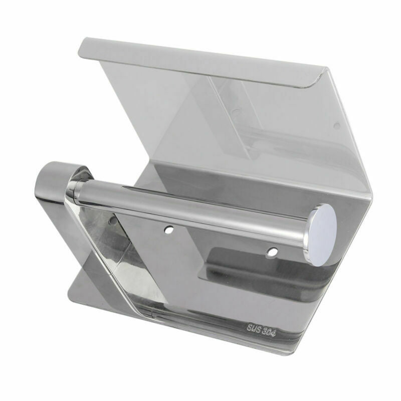 Stainless Steel Toilet Paper Holder Bathroom Roll Tissue Rack Storage Shelf New