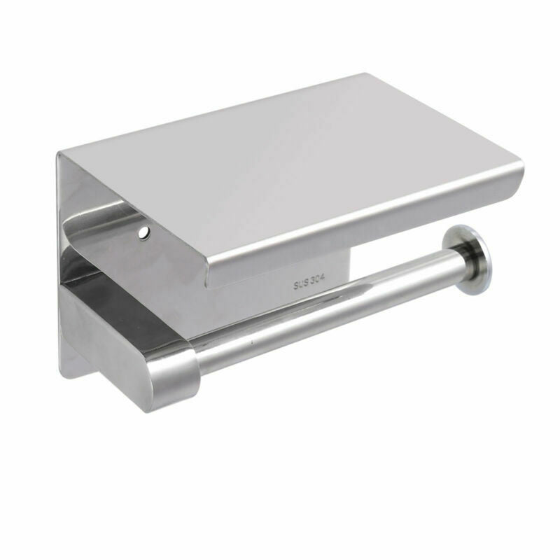 Stainless Steel Toilet Paper Holder Bathroom Roll Tissue Rack Storage Shelf New