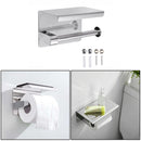 Stainless Steel Toilet Paper Holder Bathroom Roll Tissue Rack Storage Shelf New