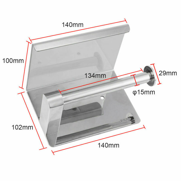 Stainless Steel Toilet Paper Holder Bathroom Roll Tissue Rack Storage Shelf New
