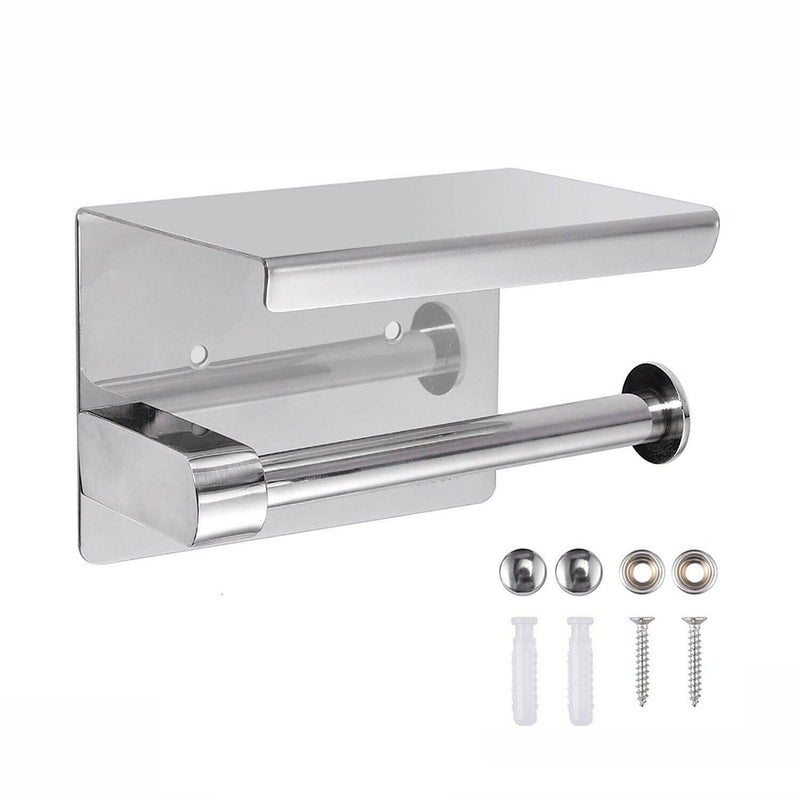 Stainless Steel Toilet Paper Holder Bathroom Roll Tissue Rack Storage Shelf New