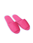 2 Pair Open Toe Slippers Disposable Terry Style New Spa Hotel Guest Random Color