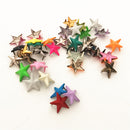 Mixed Acrylic Spacer Beads Five-pointed Star Transparent Rainbow Beads 200pcs
