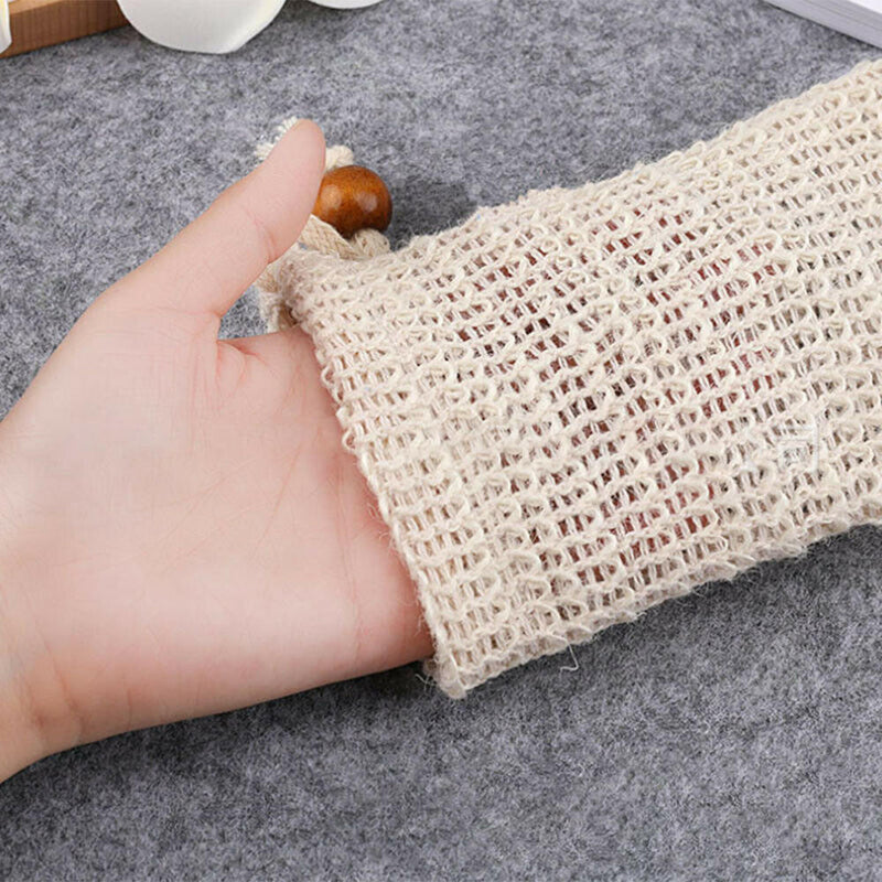 10pcs Cotton and Linen Soap Bag Natural Plant Fiber Handmade Soap Bag Foam Net