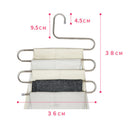 1 PC Tie Rack Hanger Foldable Closet Hanger Multi Layer Skirt Trousers Hanger
