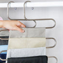 Pants Trouser Scarf Non-slip Hanger 5 Layer Multi-purpose Organizer Rack S Type