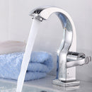 Chrome Basin Cooper Tap Handle Spout Sink Bath Faucet High Quality Adjust