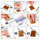 360 Set Leather Rivets Double Cap Rivet Tubular Metal Studs With Fixing Tool DIY