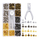 360Set Leather Rivets Single Cap Rivets Tubular Metal Studs with Fixing Best