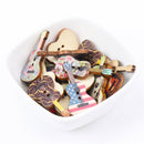 100Pcs Natural Mixed Wooden Color Round 2-Holes Sewing Scrapbooking Buttons Nice