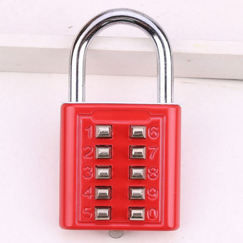 1 x Anti-theft Ten-Digit Button Fixed Password Lock Zinc Alloy Blind Code Hot