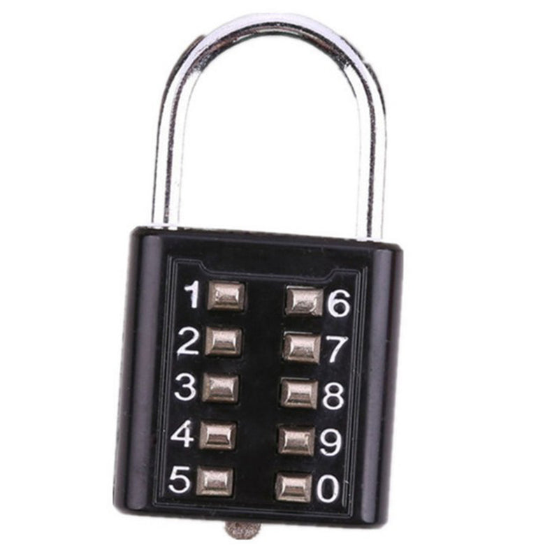 1 x Anti-theft Ten-Digit Button Fixed Password Lock Zinc Alloy Blind Code Hot