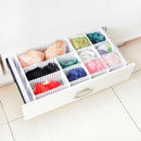 1 Pack of Adjustable Dresser Drawer Dividers Organizers, White Plastic