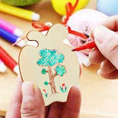20 pieces Blank Wood Pieces Round Corner Square Wooden Cutouts DIY