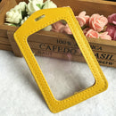 Blocking Wallet Case ID Badge Holder with Neck Lanyard PU Leather ID Badge