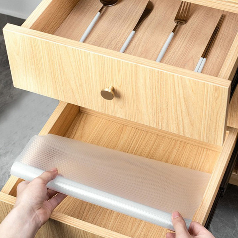 1 X Clear Drawer Liner Kitchen Cupboard Mat Cabinet Table Protector Non Slip