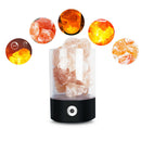 Himalayan USB Salt Crystal Fire Bowl Rock Lamp Night Light Healing Table Lamps